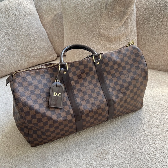 LOUIS VUITTON Damier Ebene Keepall 50 - Picture 1 of 8